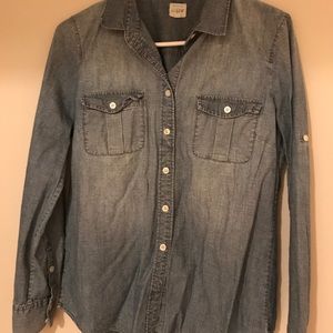 J Crew button up jean top